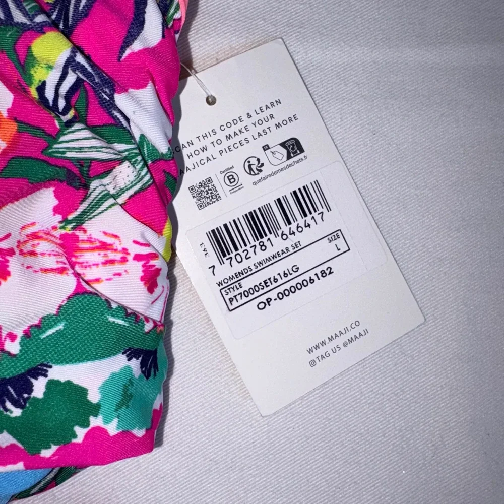 Maaji Bikini Set Large Multicolor Floral Abstract Tropical Bandeau PT7000SET616